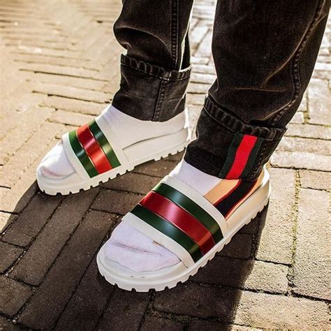 bloomingdales mens gucci slides|Gucci Slides for Men .